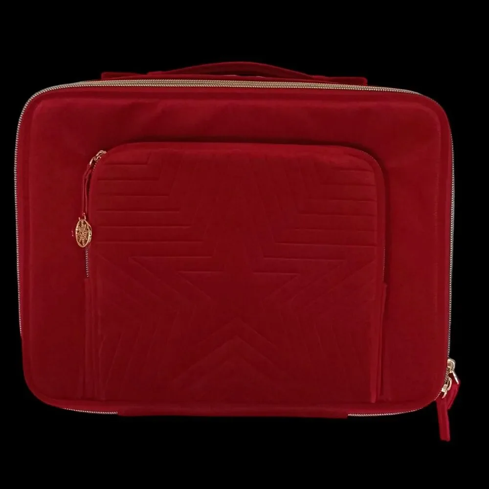 Estee Lauder Cosmetic Case Bag with Handle Limited Edition Red Velour 2023